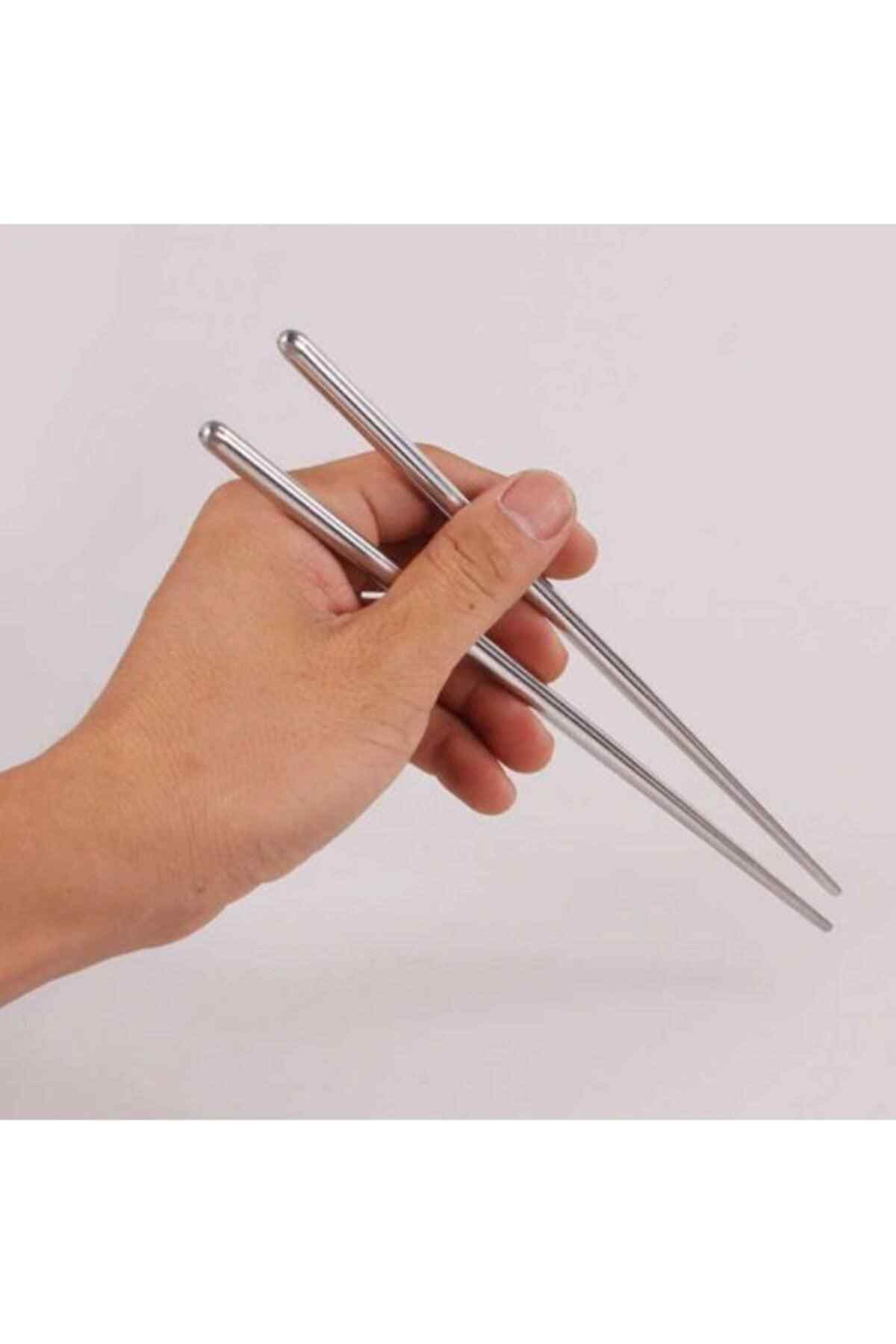 Metal Chopstick 5li Paslanmaz Çelik Çin Çubuğu