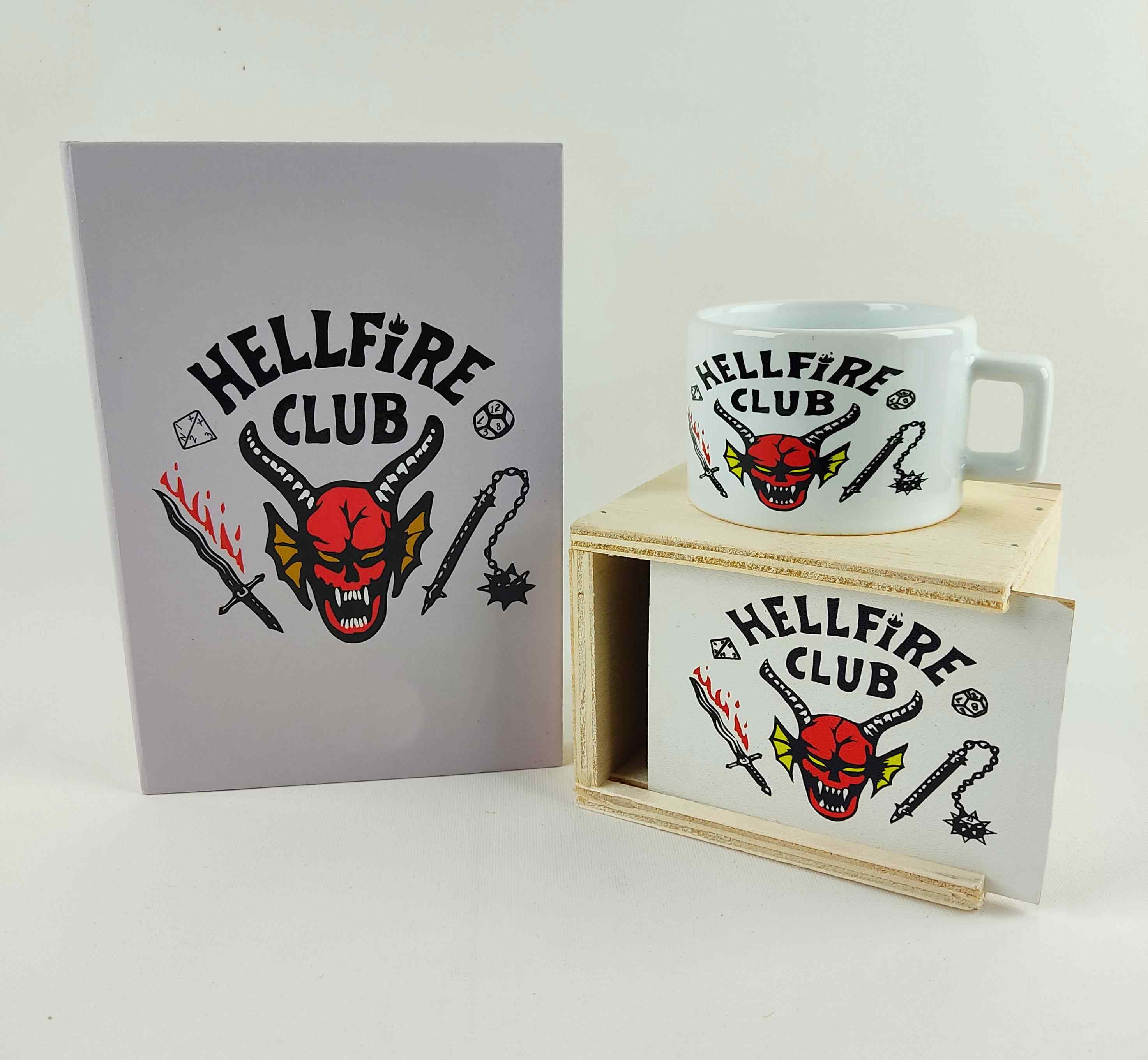Stranger Things HellFire Club Tasarımlı Defter Ve Kutulu Kupa Hediye Seti