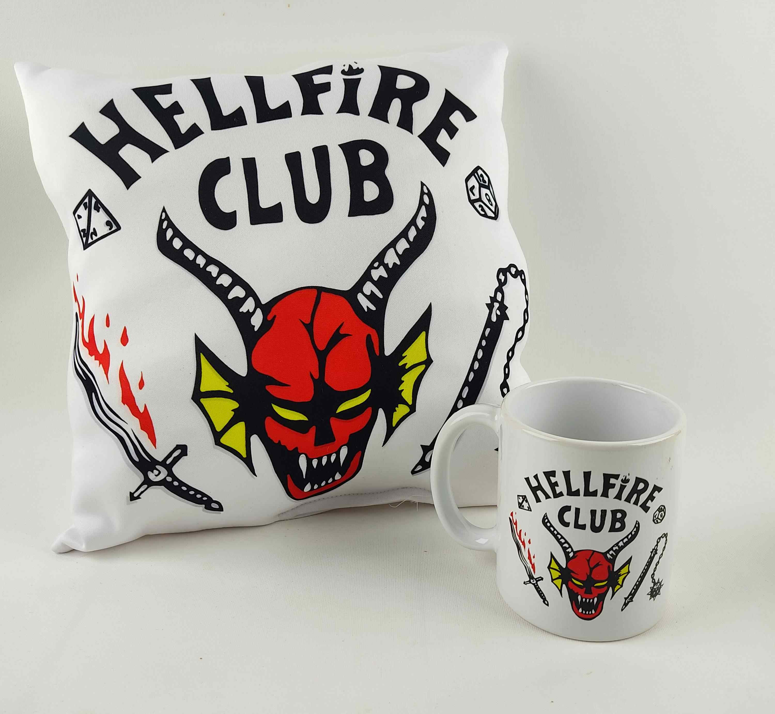 Stranger Things HellFire Club Tasarımlı Yastık Ve Kupa 2 li Set